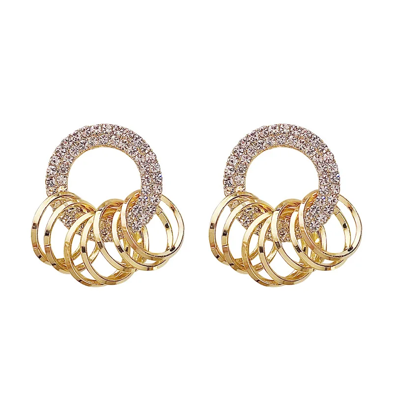 Silver Hoop Pattern Earrings - Image 5