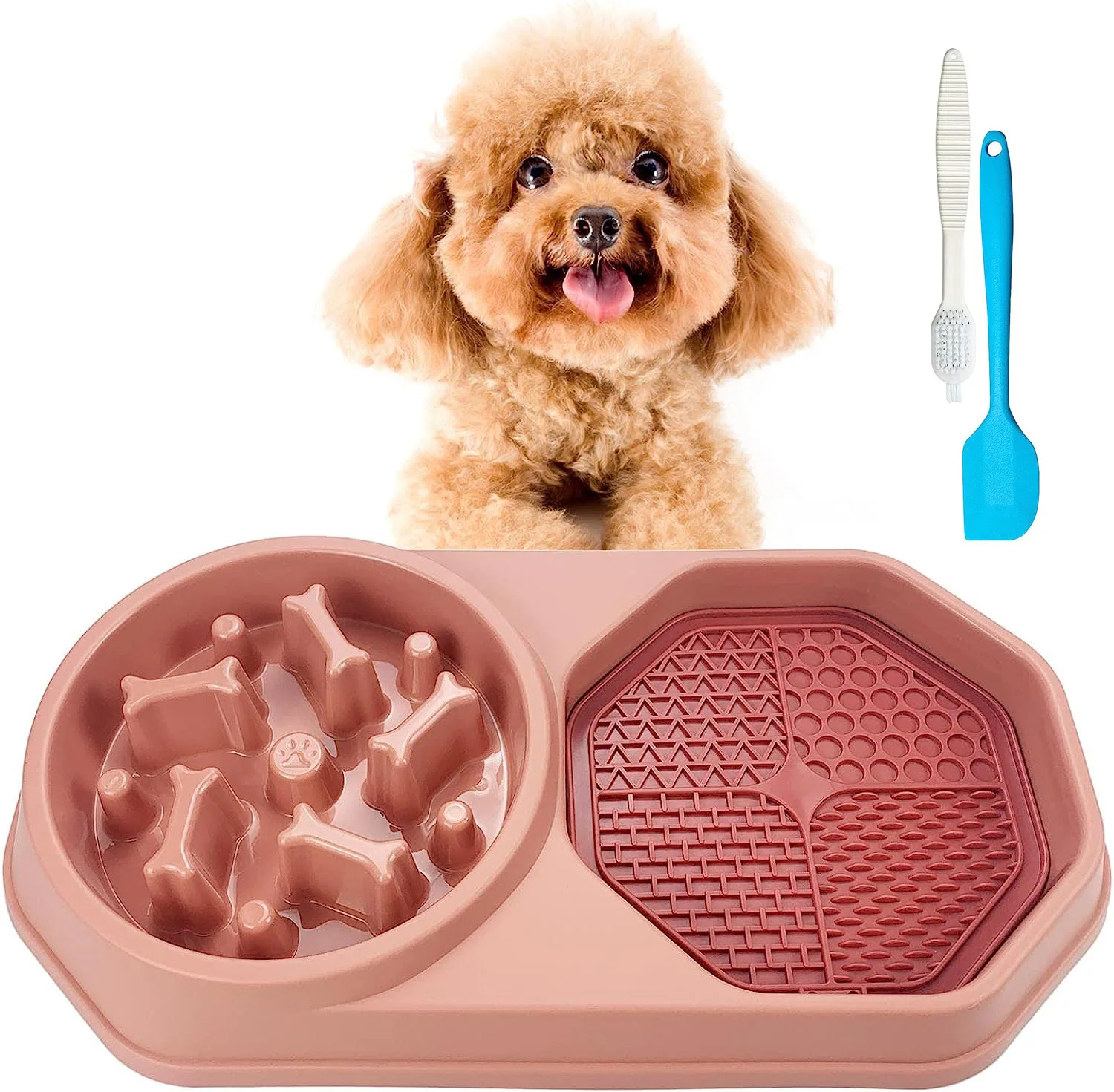 

Multifunctional Slow Feeder Dog Bowl Slow Feeder Lick Mat for Dog Treat Mat Snuffle Mat for Dogs Calming Mat Dog Toy