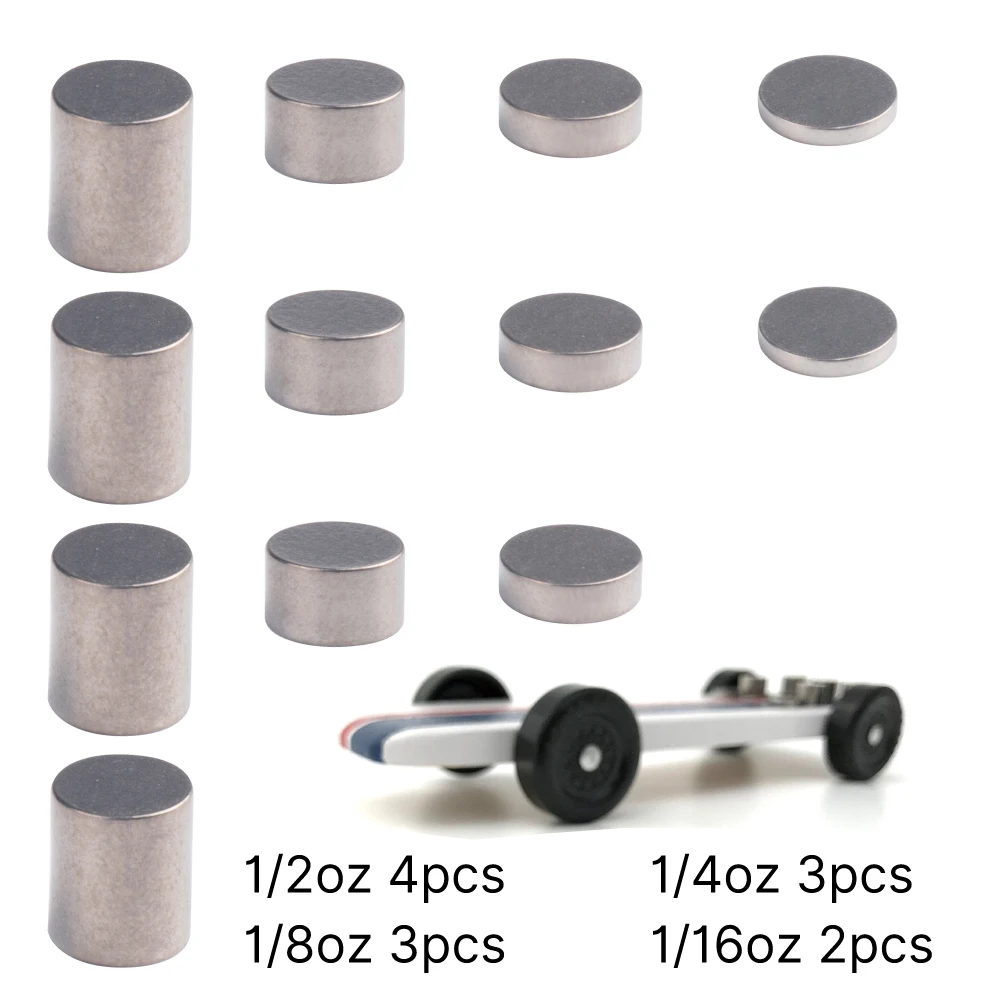 MUUNN Toy Weights Set DIY Pinewood Car Derby Tungsten Weight Combo