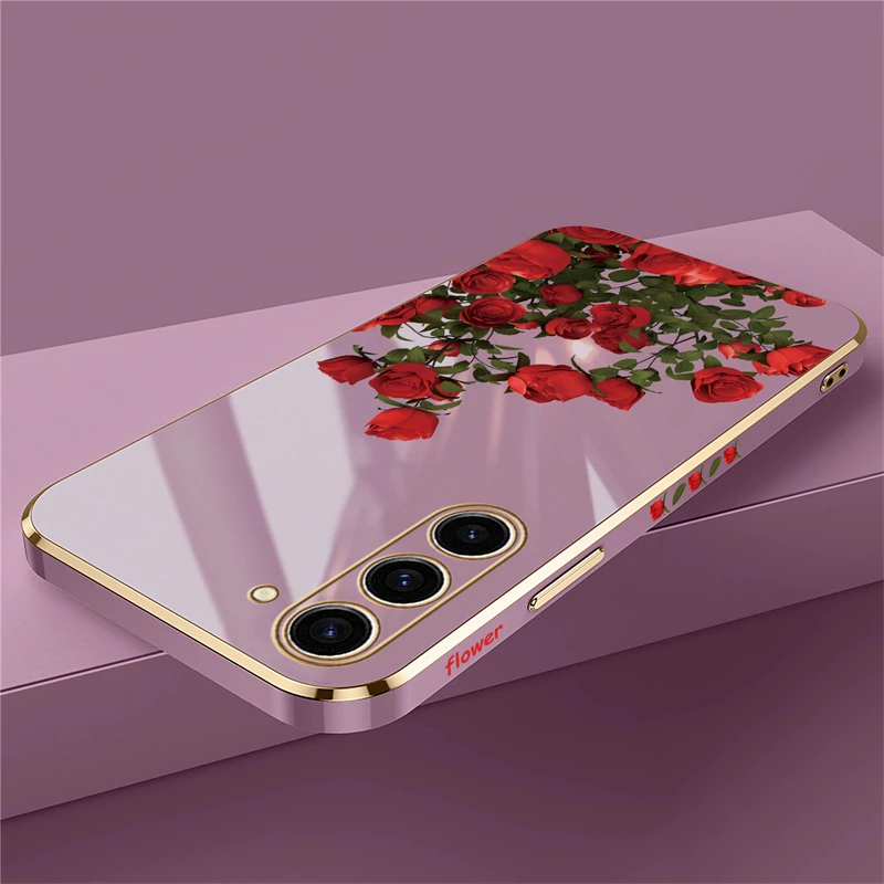 Elegant Red Rose Soft Phone Case Cover