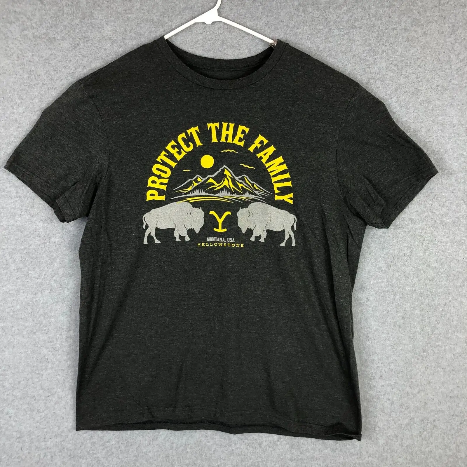 Maglietta Yellowstone Per Adulti Extra Large Grey Botton Ranch Montana Family Outdoor Tee