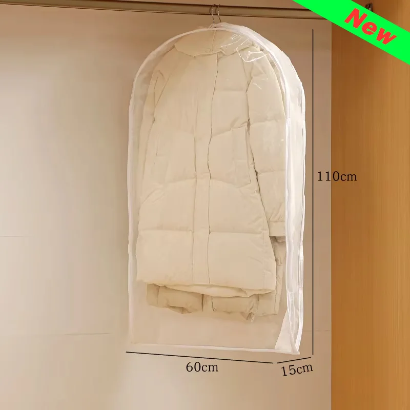 Space-Saving Wardrobe Organizer with Zippered Dust Cover