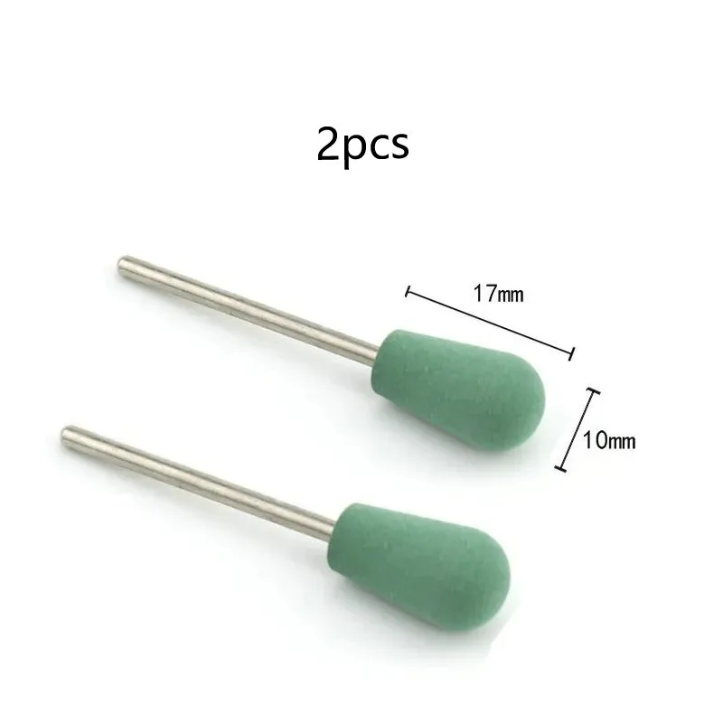 Silicone Rubber Manicure Grinding Head - 2 Pack for Burr and Dead Skin Removal
