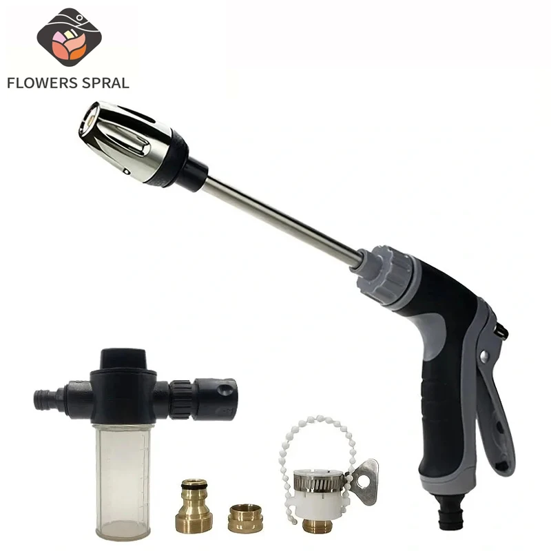 Portable Auto Foam Lance Water Gun High Pressure 3 Grade Nozzle Jet Car Washer Sprayer Cleaning Tool Automobile Garden Wash Tool