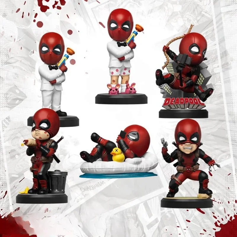 Disney Marvel Deadpool Series Trend Film Anime Handmade Blind Box Ornamenti Desktop Regali Per Ragazzi E Ragazze Giocattolo Desktop Kawaii