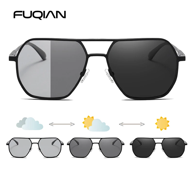 2024 Fashionable rectangular sunglasses for men Outdoor casual polarized  glasses for men and women Recognize sun visors Big Size Sunglasses UV400  Sun