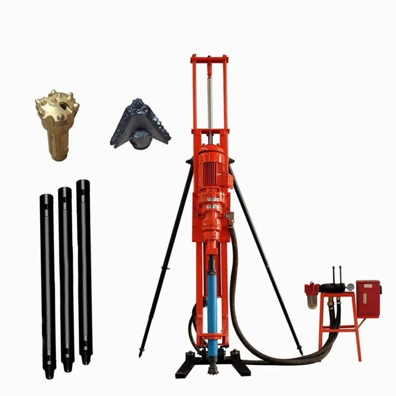 Electric Rock Drill Hydraulic Portable DTH Water Well Drilling Rig Small Bore Machine for Slope Protection |