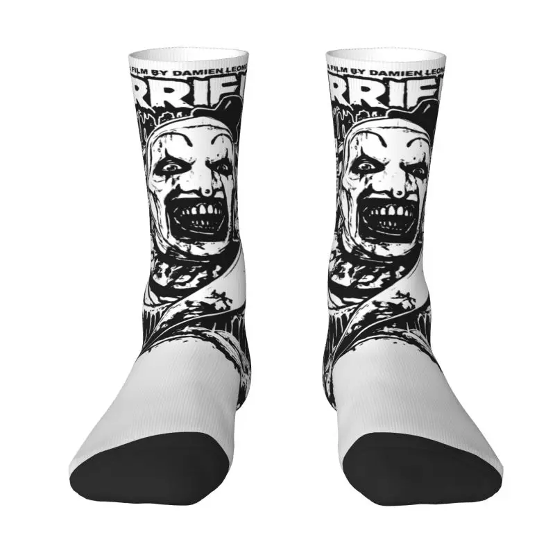 Kawaii Print Terrifier Movie Clown Socks For Men Women Stretchy Summer Autunno Inverno Halloween Horror Crew Socks
