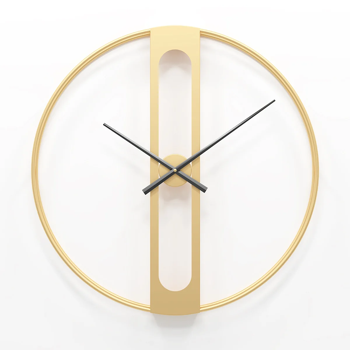 50CM Wall Clocks Skeleton Retro Style Metal Silent Clocks Home Office Living Room Bedroom Decoration