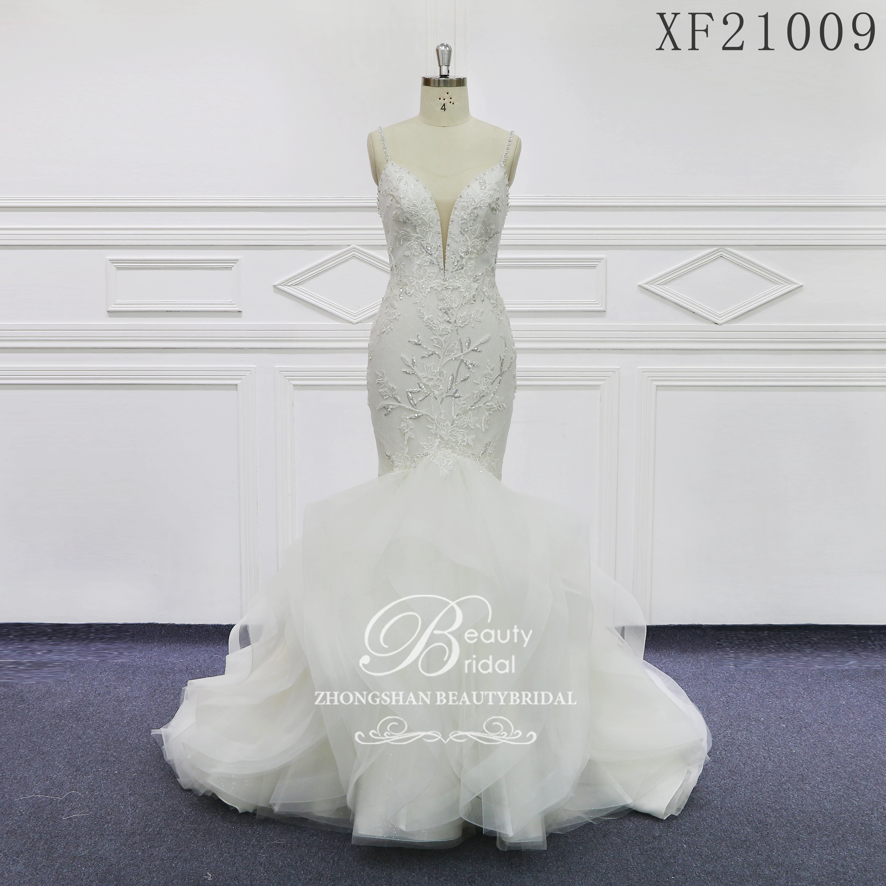 

Женское кружевное платье-Русалка со шлейфом XF20003 Beautyfull 2023