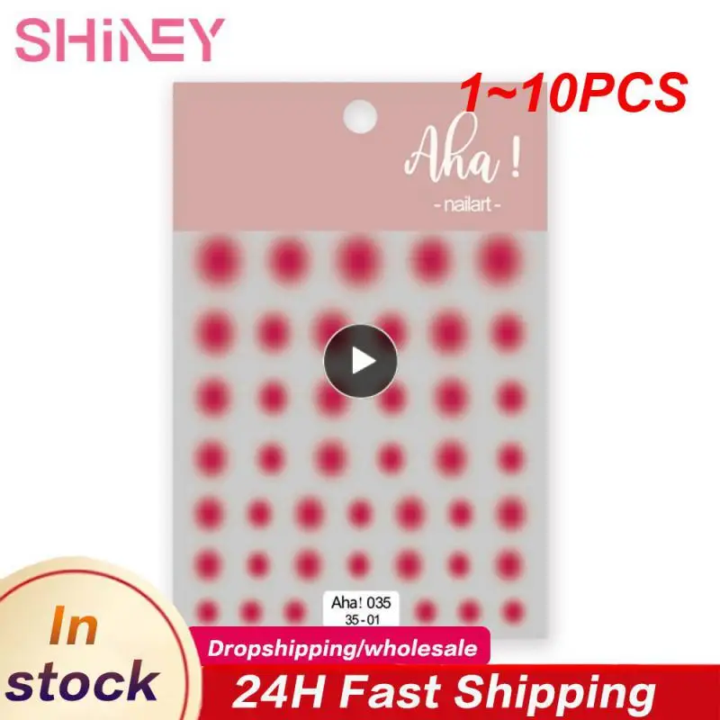 

1~10PCS Sheet Nail Stickers Heart Moon Star Flower Self-Adhesive Decals Leaf Transfer 3D Stickers Nail Art