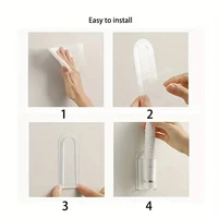 Non Perforated Toothbrush Holder Electric Toothbrush Base Space Saving Wall Mounted Toothbrush Holder Bathroom Accessory 6