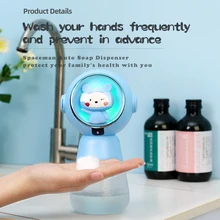 

Automatic Foam Soap Dispenser Charging Intelligent Sensor Children Astronaut Bathroom Hand Sanatizer Liquid Soap Dispenser