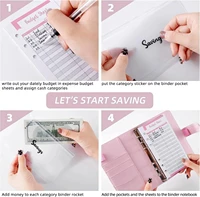 A6 Laser Notebook Cash Budget Planning Book 6 Ring Binder Personal Plan  Binder Cover with Binder Pocket and Label 2