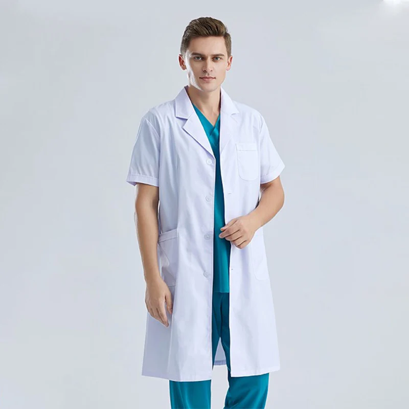 Medical Uniform Hospital Clinical Working Lab Coat Medical Supplies Nurse Pharmacist Dental Doctor Workwear Robe