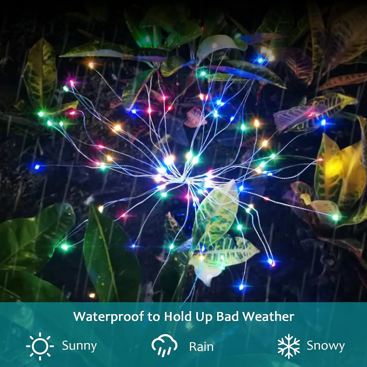 Description Picture 3 of itemSolar LED Firework Fairy Lights Outdoor Garden Decoration Lawn Pathway Lights For Patio Yard Party Christmas Wedding Decor