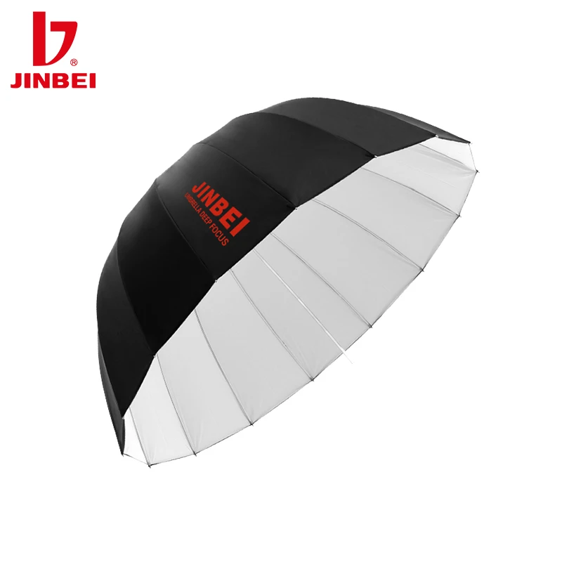JINBEI 105cm Deep Mouth Reflective Umbrella Diffuser Black White Reflection Photography Parabolic Umbrella With Soft Light Cover
