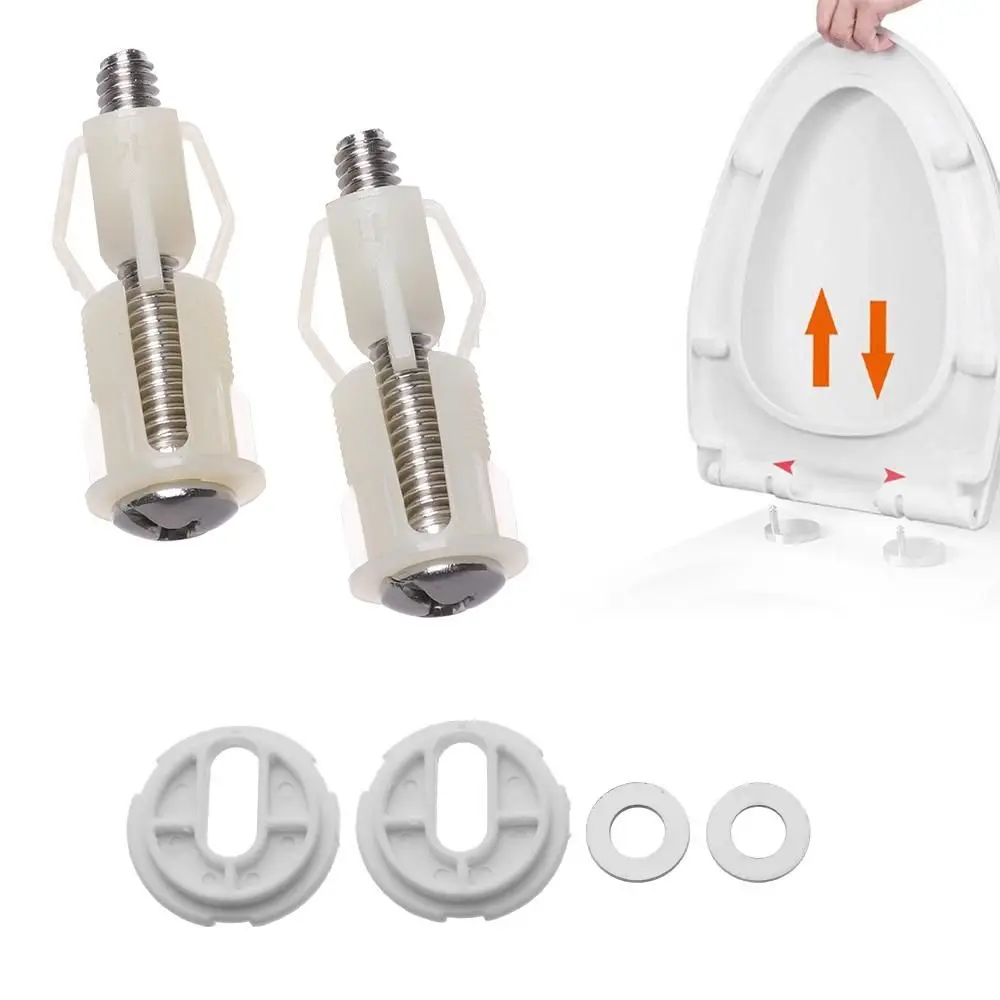 Replacement Repair Tools Easy Installation Toilet Seat Hinges Fixing Screws Bathroom Nut Bolts