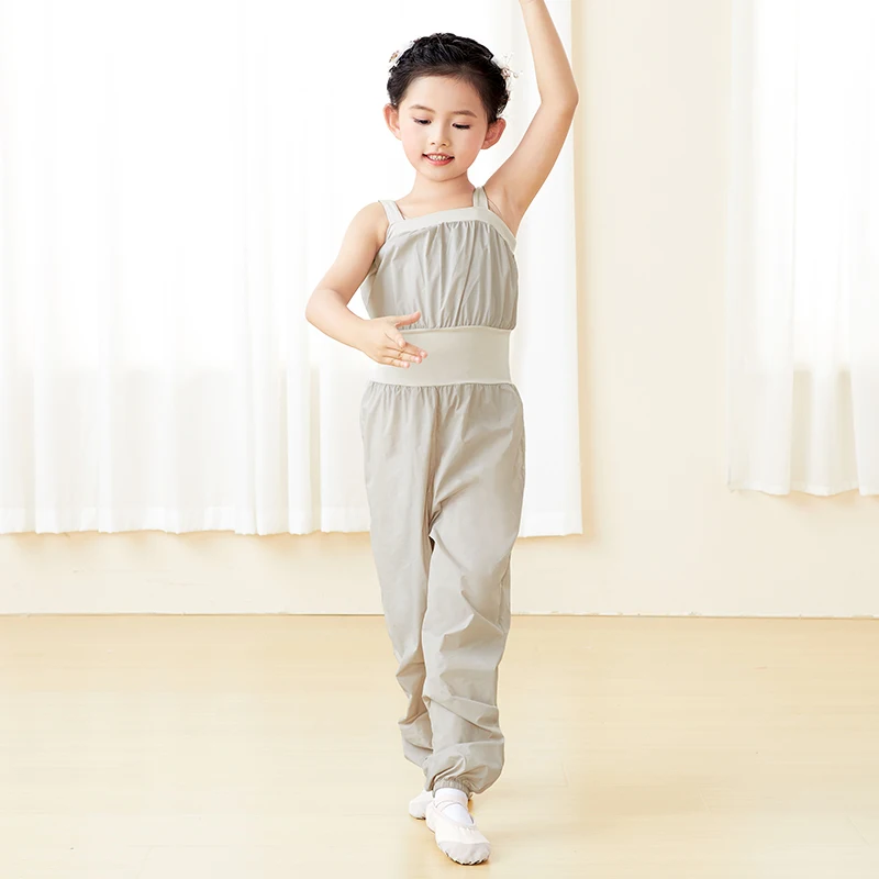 

Ballet Kid Clothes Rompers Casual Sleeveless Overalls Autumn Harem Pants Long Corset Girl Weight Loss Playsuit