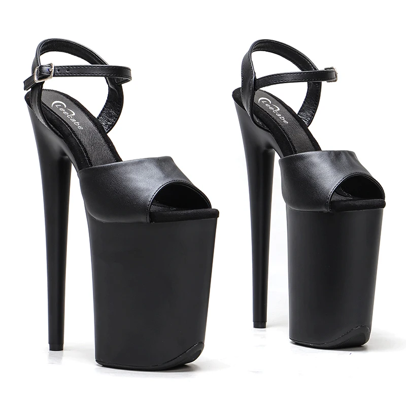 

Leecabe 23CM/9inches Matte PU upper Platform Sexy High Heels Sandals Pole Dance shoes 1K