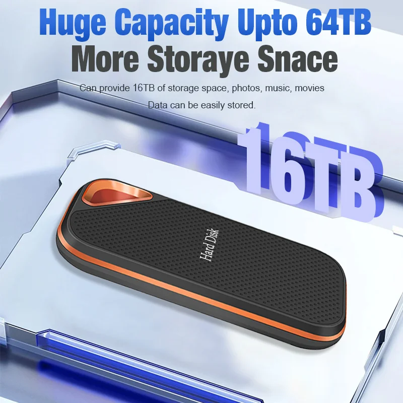 1TB External Hard Drive 2TB Portable SSD E81 Mobile Solid State Drive High-speed Devices for PC/ Mac