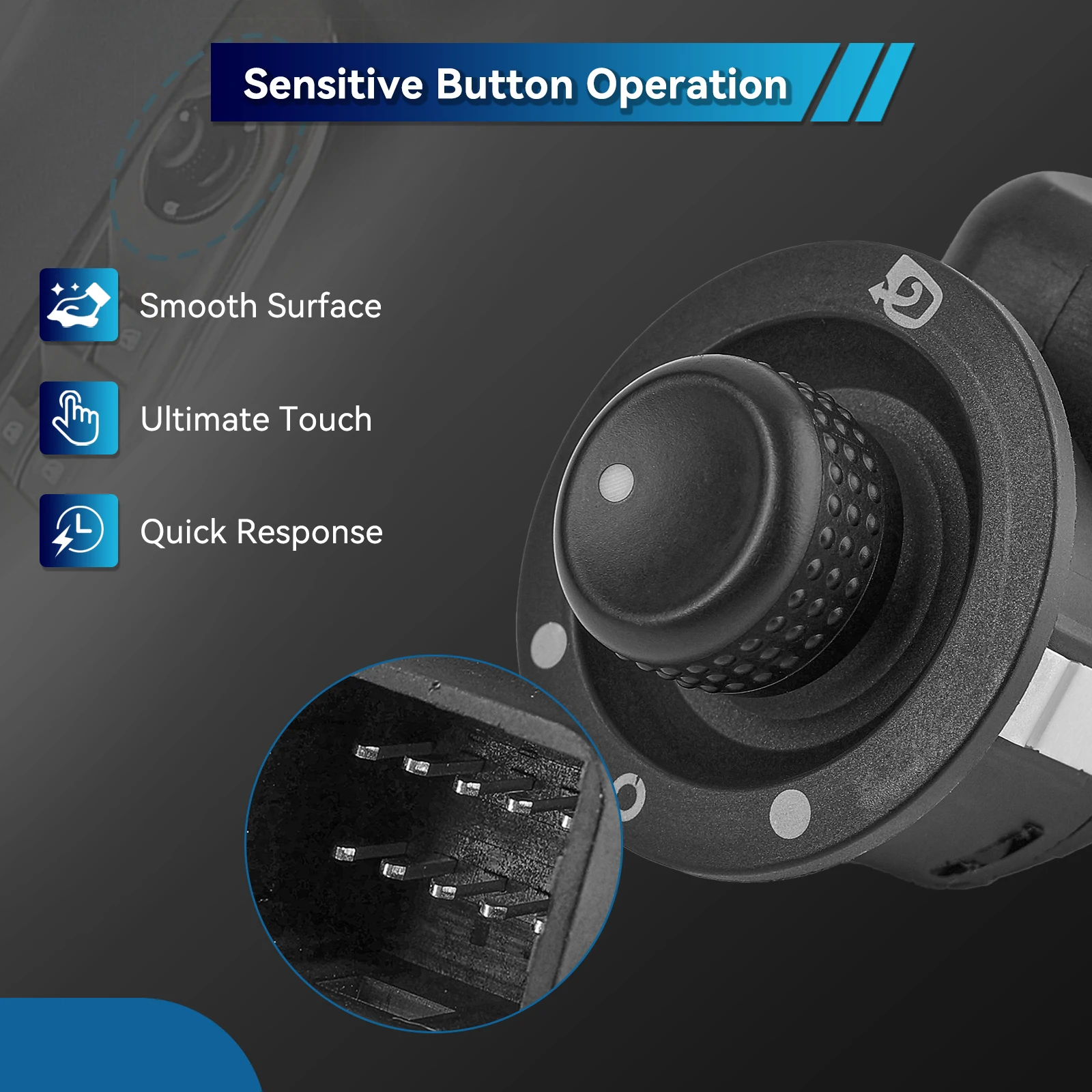 Interruttore Specchietto Retrovisore Elettrico - Compatibile Con Renault Captur, Clio MK4 - Foto 12