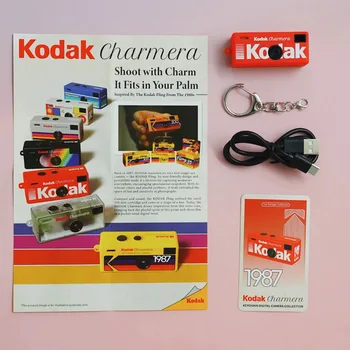 Nuova fotocamera digitale Kodak originale con portachiavi fotocamera 6 colori fotocamera a colori casuali 1987 con mini fotocamera digitale Flash per regalo