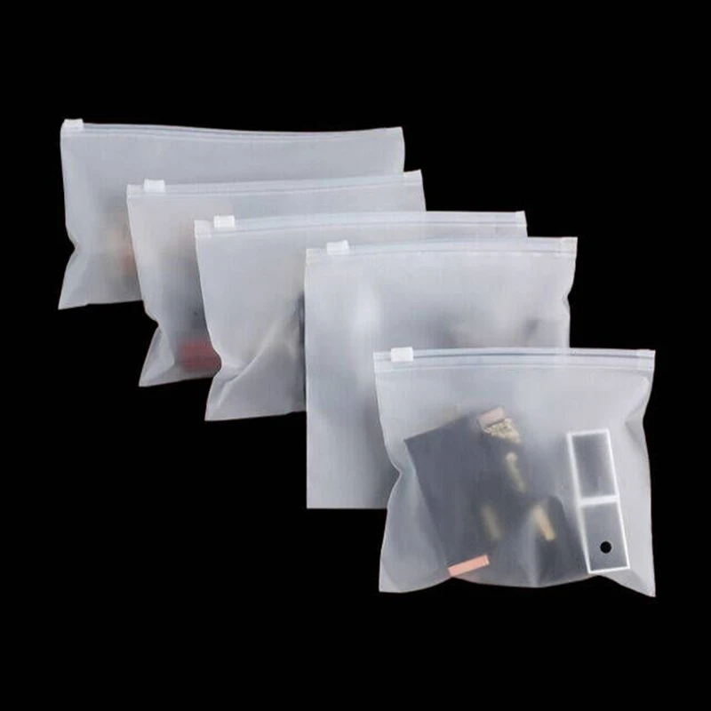 StoBag Frosted Matte Plastic Clothing Packaging Zipper Bag Zippered Shipping Sealed Underwear Socks Storage Reusable Pouch 2