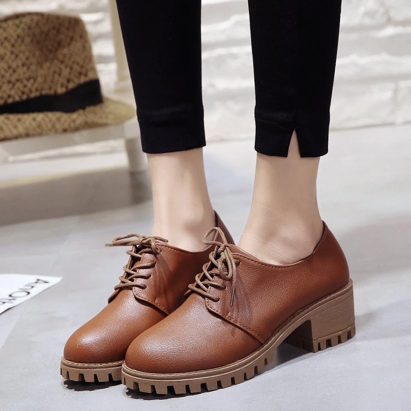 New Fashion Women's Flat Shoes Spring Comfort Soft Sole Shoes Women's Casual Sneakers Lace Up Black White Shoes Women's Shoes 6