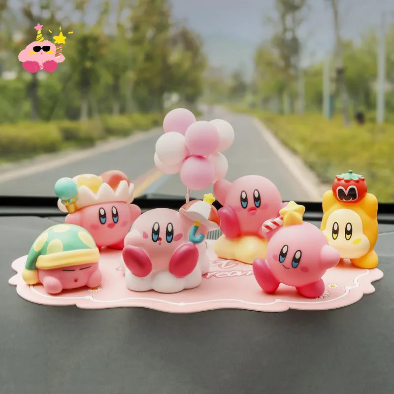 

Kawaii Kirby Cartoon Car Decorations Cute Girl Center Console Creative Car Decorations Home Accessories To Send Girlfriend Gifts