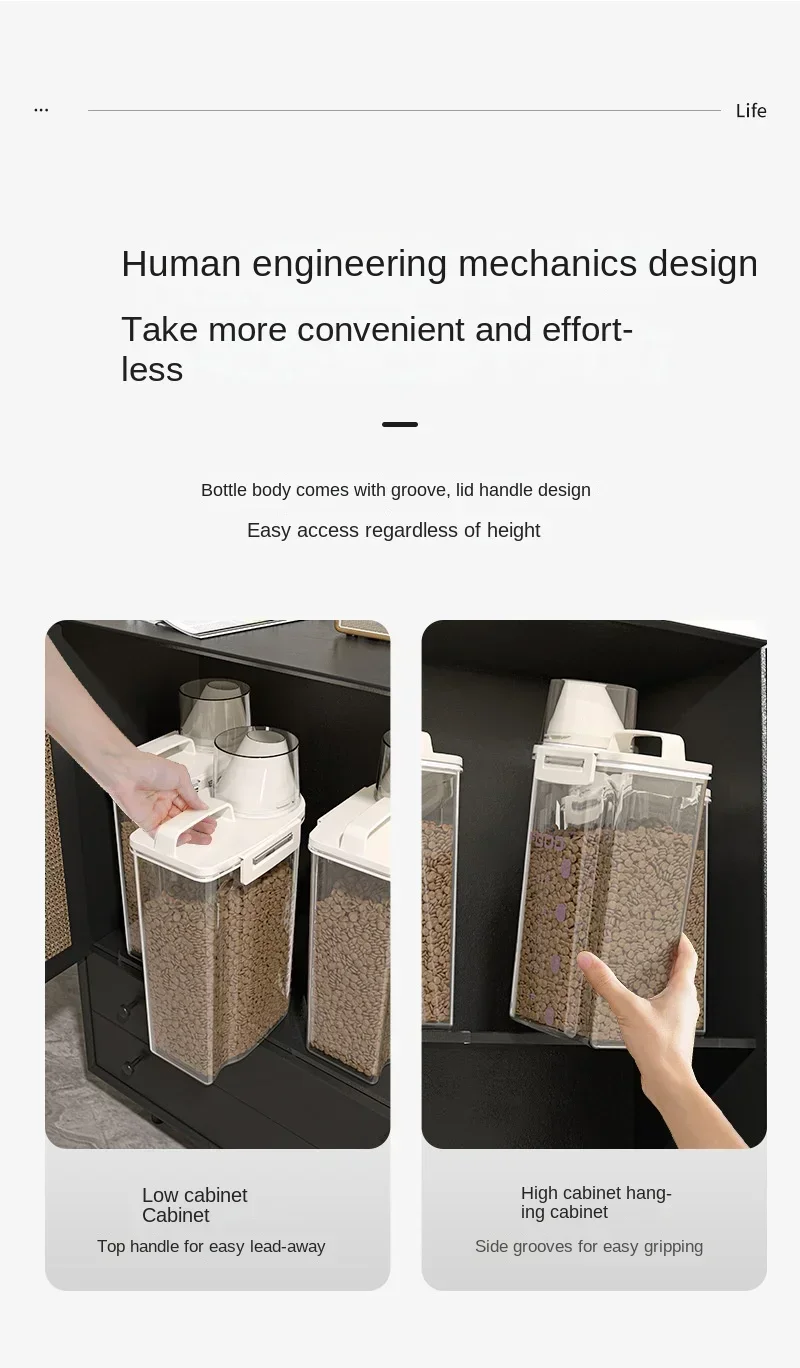Kitchen Flour Storage Tank Food-Grade Moisture-Proof Rice Grains Sealed Barrel Insect-Proof Rice Storage Box Snack Storage Box