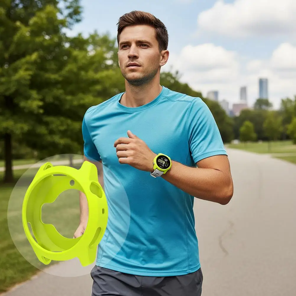 High-Quality Silicone Protective Case & Screen Protector for Sports Watches - Durable Cover Accessory