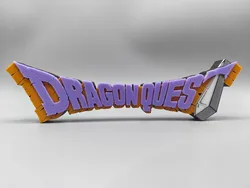 Anime Dragon Quest 3D Logo Ornament for Display and Cosplay Exhibitions (Purple)