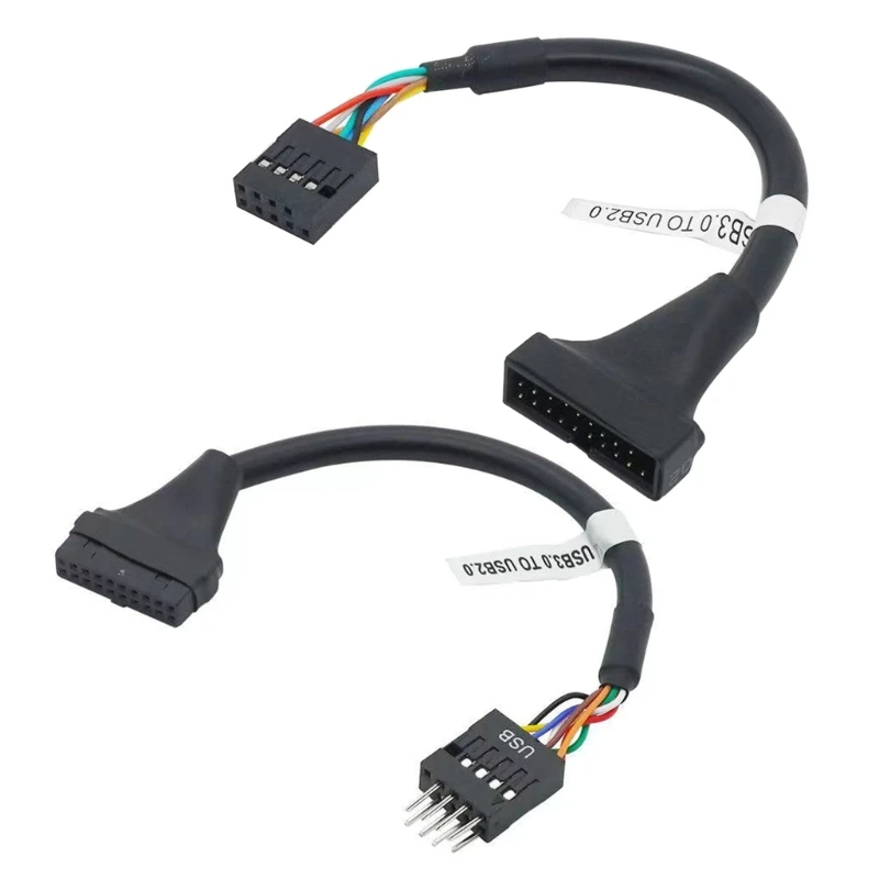 

Универсальная материнская плата USB2.0 9-контактный штекер на USB3.0 20-контактный женский адаптерный кабель-конвертер 15 дюйма