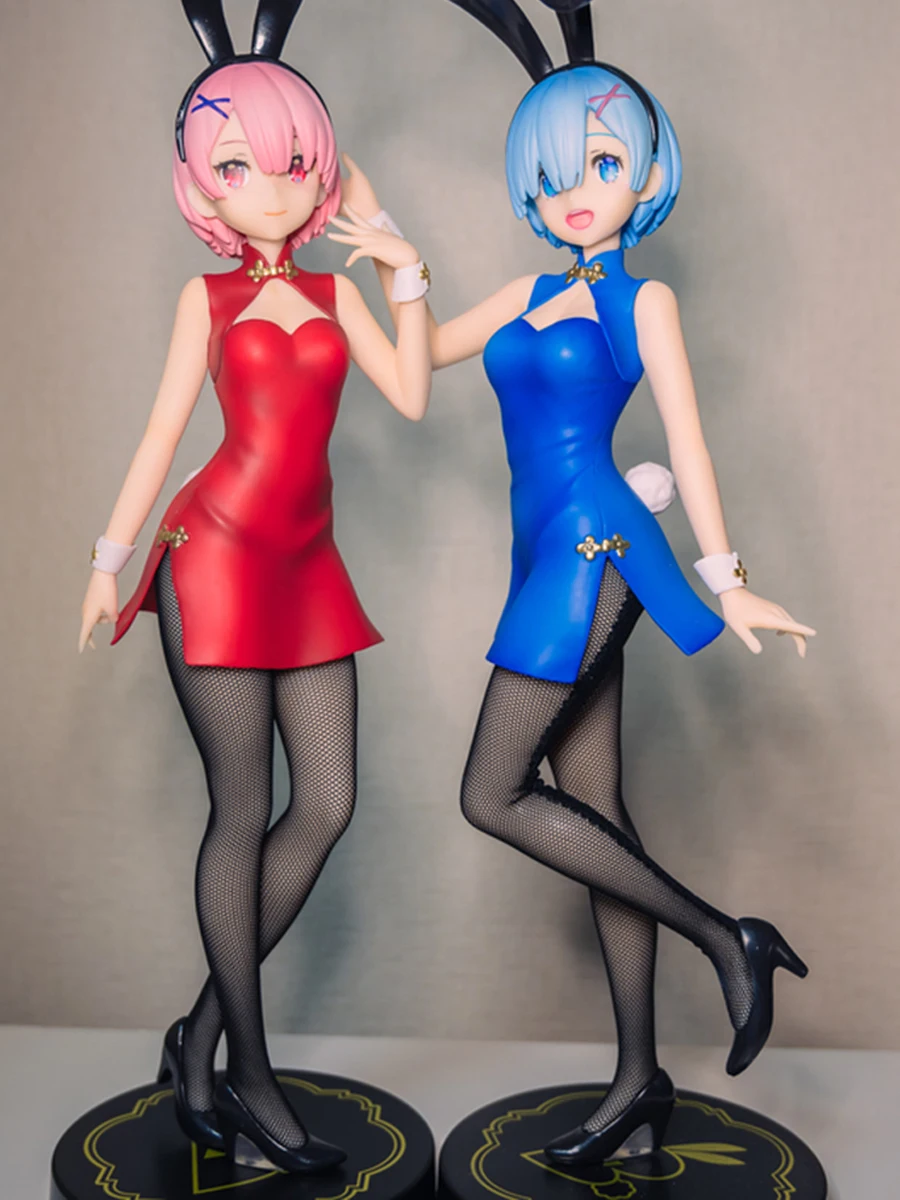 Фигурка аниме Furyu Rem Ram Bunny Re: Life A Different World From Zero Cheongsam фигурка фигурки игрушки |