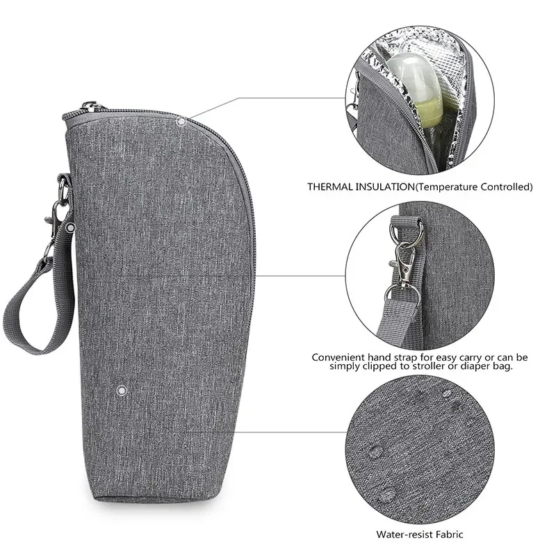 Baby Bottle Bag Bottle Warmer Baby Feeding Aluminum Mold Insulation Outing Stroller Hanging Bag For Storage Cups Drinks 3
