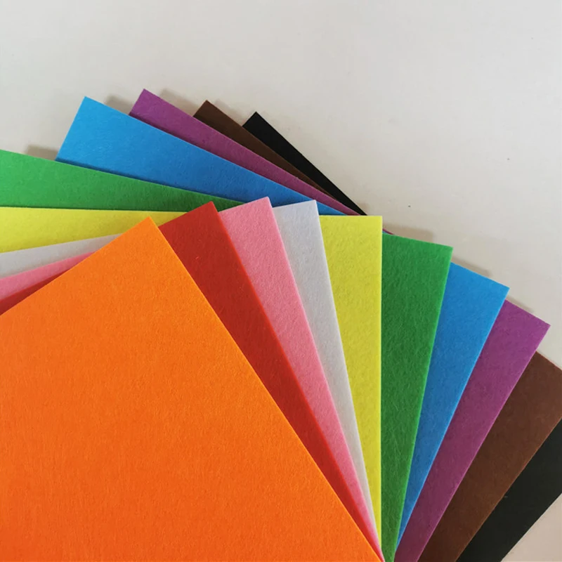 Polyester Felt Fabric, 3mm Thick, 30x30cm, for DIY Crafts & Home Decor