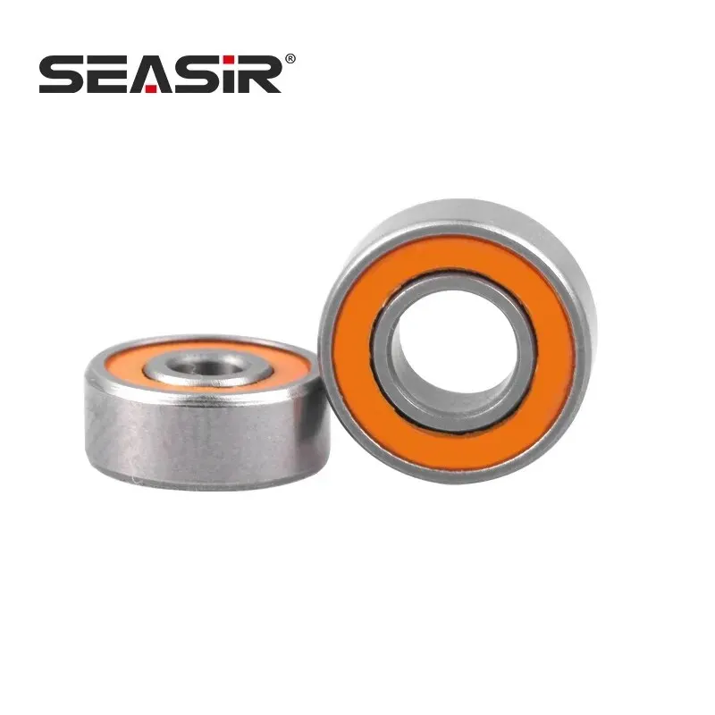 Roulements pêche SEASIR hybride semi-céramique 3x10x4mm + roulement bobine 5x10x4mm couvercle