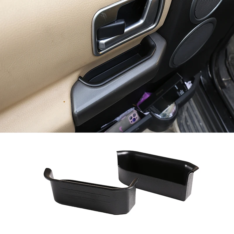 

For 2004-2009 Land Rover Discovery 3 LR3 Black ABS Car Front & Rear Door Handle Storage Box Phone tray Sundries Box Accessories