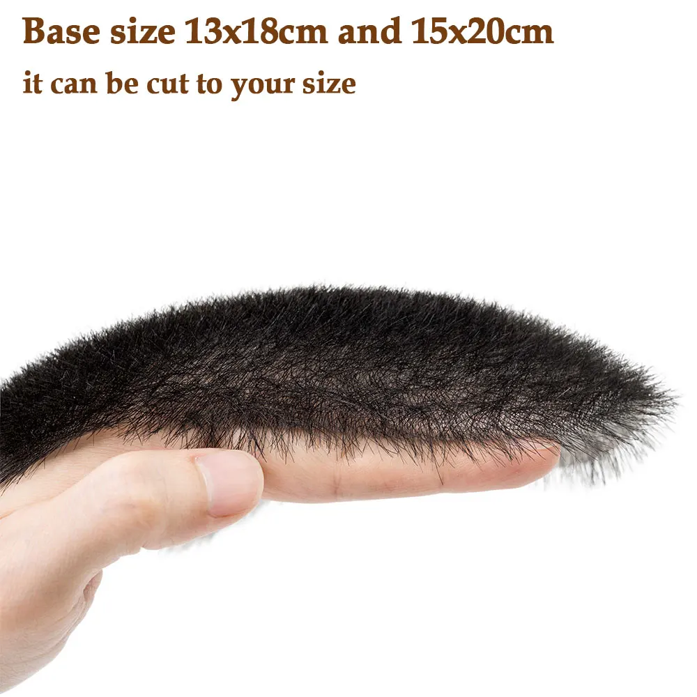 13x1 8/15x20 cm 100% Capelli Umani Buzz Taglio Parrucchino per Gli Uomini Ultra Sottile PU Nero Topper Trasparente Biologico Protesi Del Cuoio Capelluto Parrucchino - immagine 5
