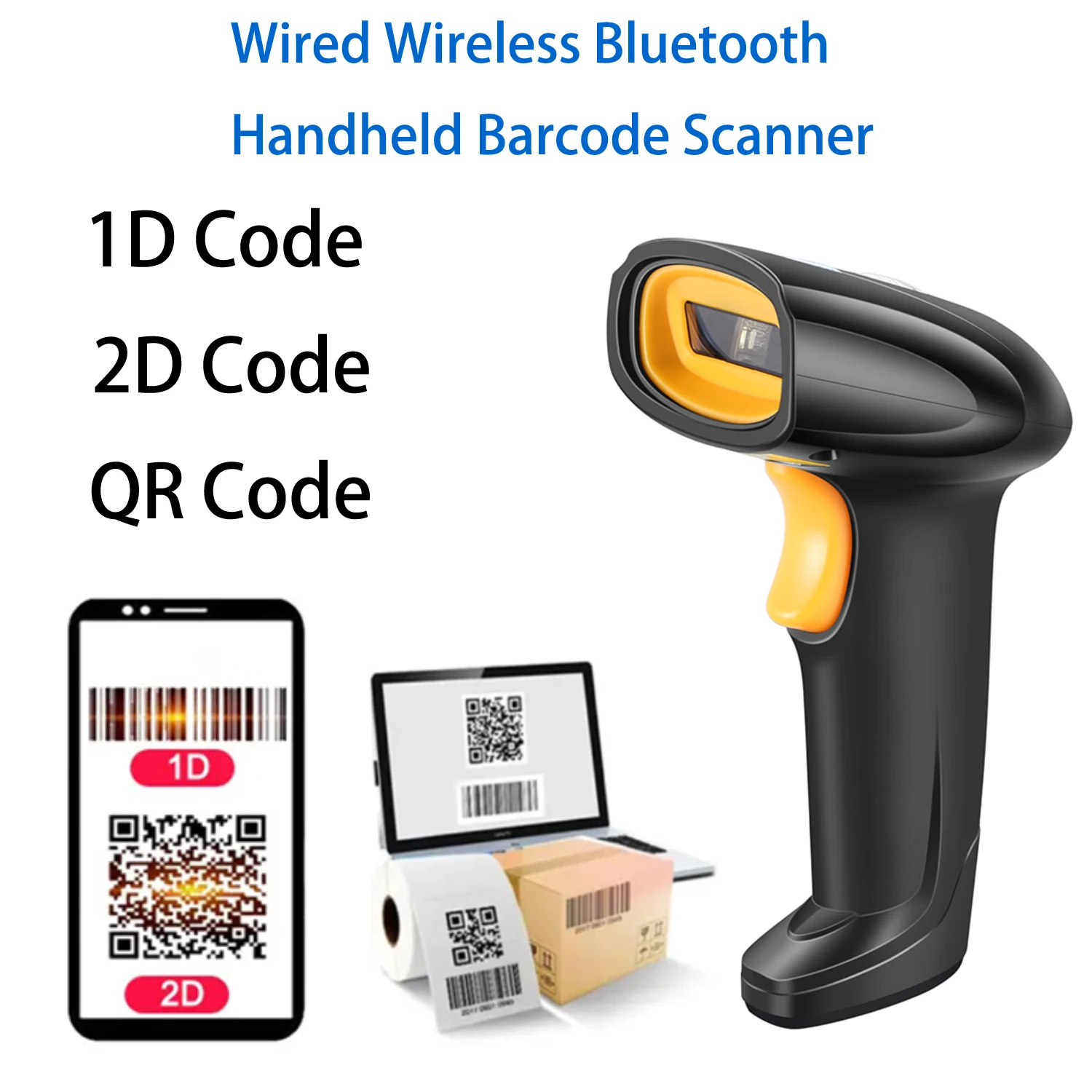 Barcode Scanner com Bluetooth e Usb 1d 2d com Fio 24g sem Fio Trabalhar com Windows barcode scanner com bluetooth e usb 1d 2d com fio 24g sem fio trabalhar com windows