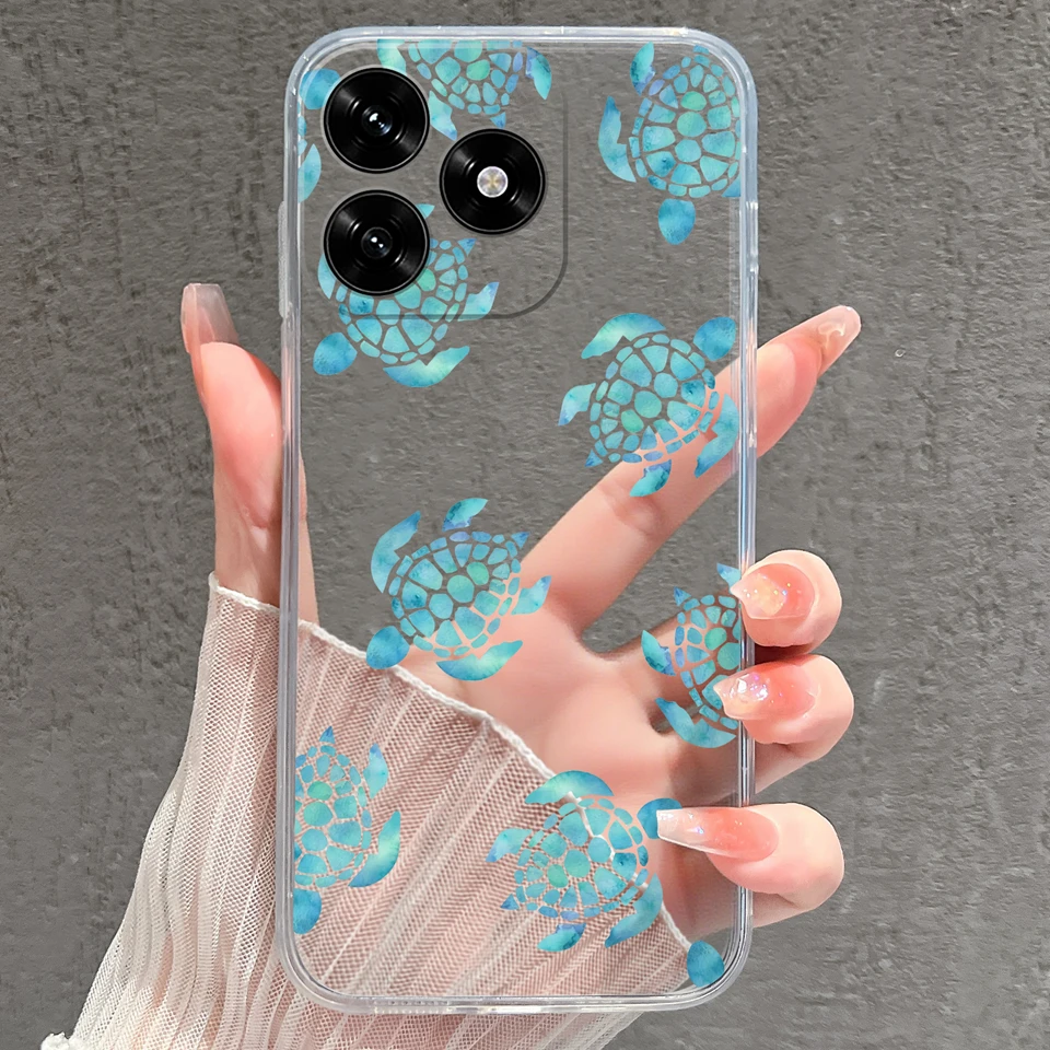 Sunset Rabbit Cat Luxury Anti-Slip Transparent Phone Case