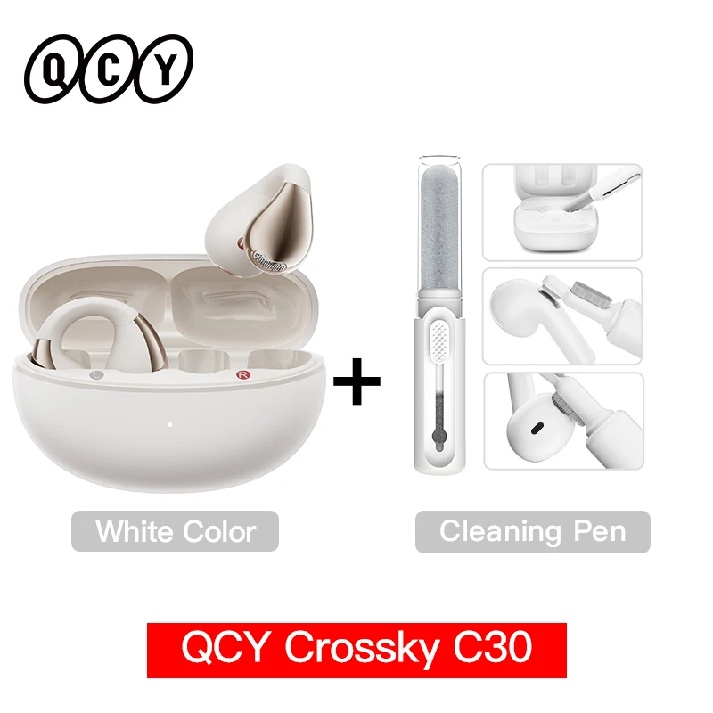 QCY Crossky C30 Wireless Bluetooth 5.4 Earphones Ear clip TWS