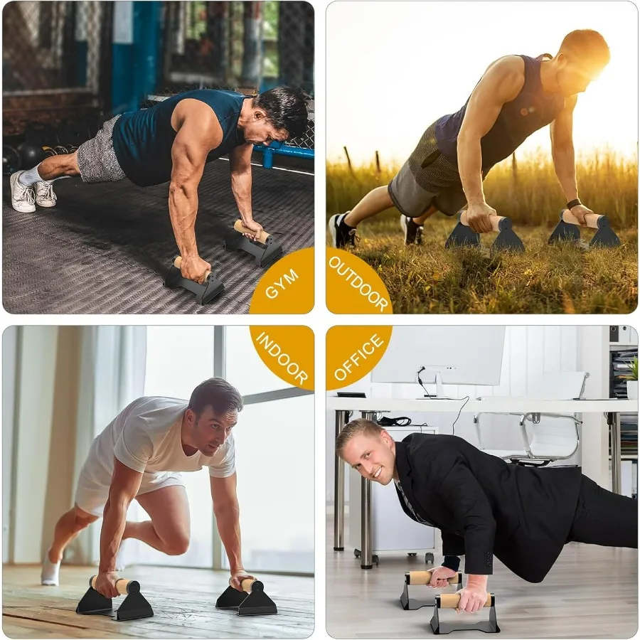 Push Up Bars, Pushup Stands, Anti-Slip Soft Plastic Push Up Handles, Bottom Anti-Slip Pad, Strength Training Equipment, Perfect