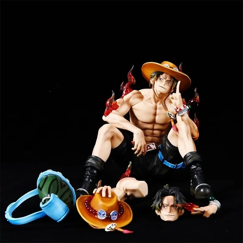 

15cm Ace One Piece Action Figurine Flame Drifting Portgas·D· Ace Illuminable Figure PVC Anime Collectible Gifts Model Toys