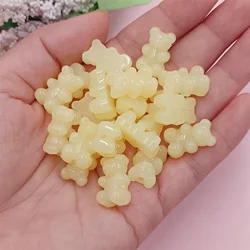 Colorful Acrylic Cartoon Bear Beads - 20pcs Set (YELLOW)