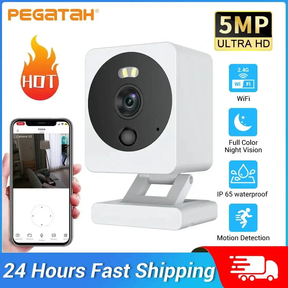 Tuya Smart Life WiFi Camera 5MP HD Motion Detection Color Night Vision Wireless CCTV Surveillance Camera Tuya APP 1