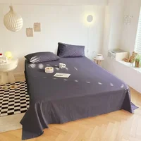 Cotton Bed Sheet Cover Solid Twin Size Bed Sheets Beds Fabric Single Double Homeolid Color Flat Sheet for Adult Sheet Sets 2