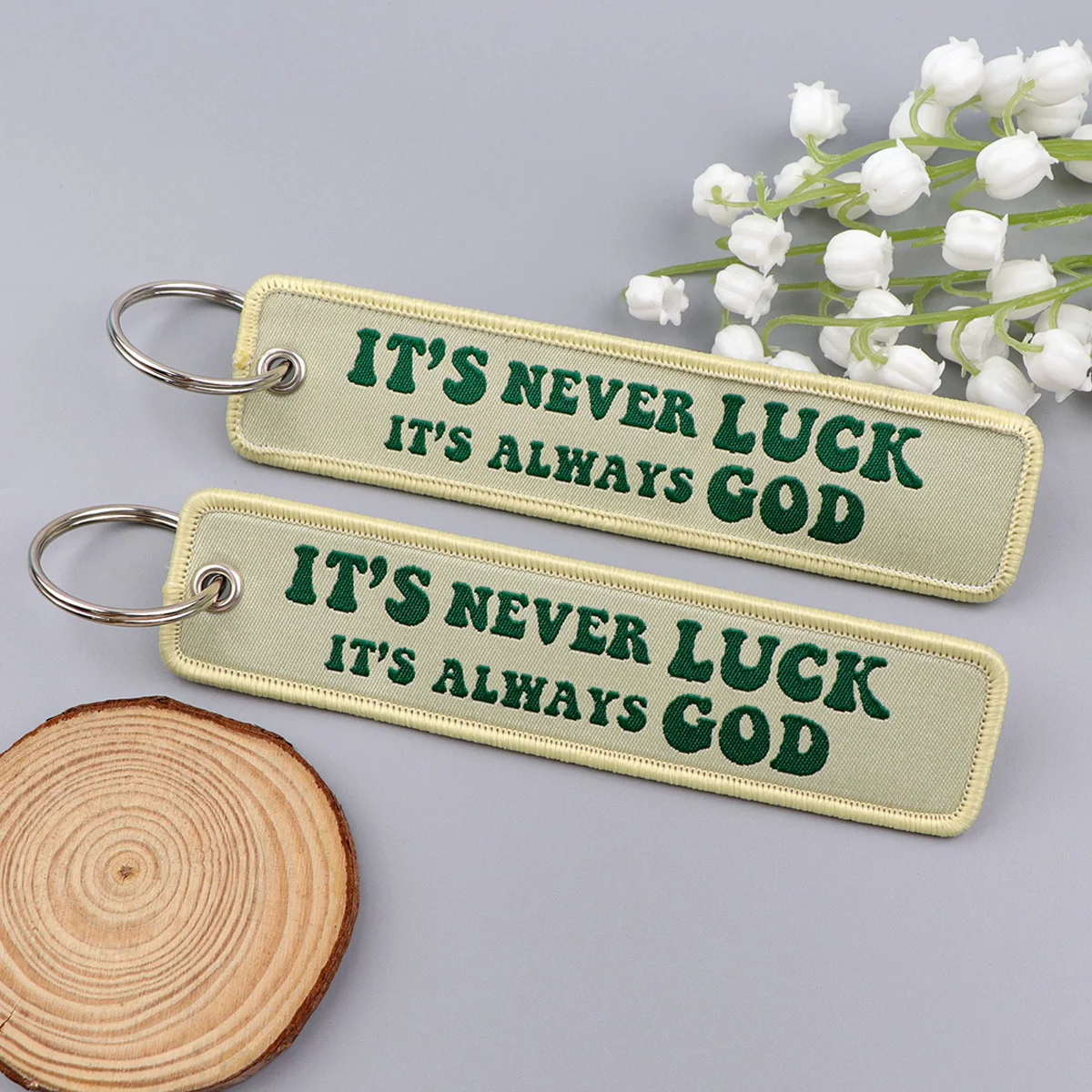 Humorous Embroidered Keychain - Key Ring Holder Accessory and Gift