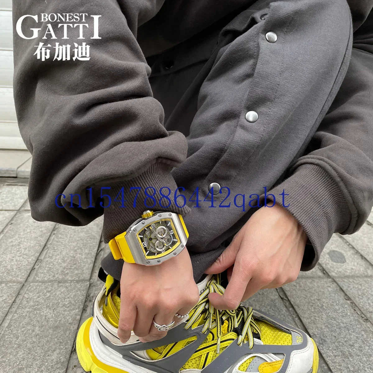 BONEST GATTI watch German craftsmanship double-sided hollow fully automatic mechanical watch